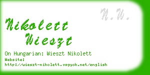 nikolett wieszt business card